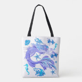 人魚の紫の妖精 トートバッグ (裏面)