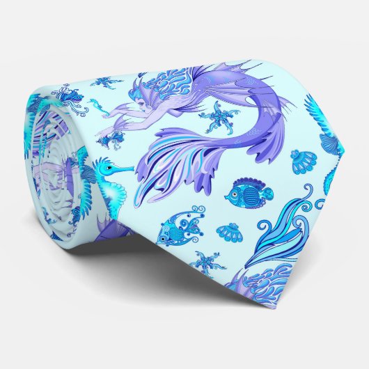 人魚の紫の妖精 ネクタイ (ロール)