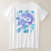 人魚の紫の妖精 プラスサイズTシャツ (デザイン裏面)