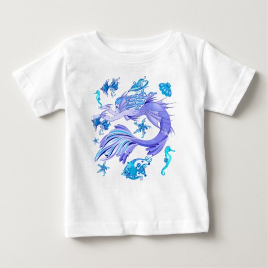 人魚の紫の妖精 ベビーTシャツ (正面)