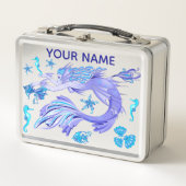 人魚の紫の妖精 メタルランチボックス (正面)