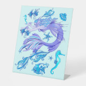 人魚の紫の妖精 台座サイン (正面)