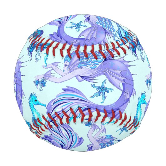 人魚の紫の妖精 野球ボール (正面)