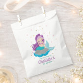 人魚の紫の髪はロリーを好む フェイバーバッグ (クリップ留めされた状態)