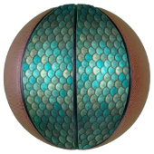 人魚の細い緑のはかりで測魚 バスケットボール (縦)