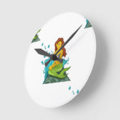 人魚の絵文字 ラウンド壁時計 (傾斜)