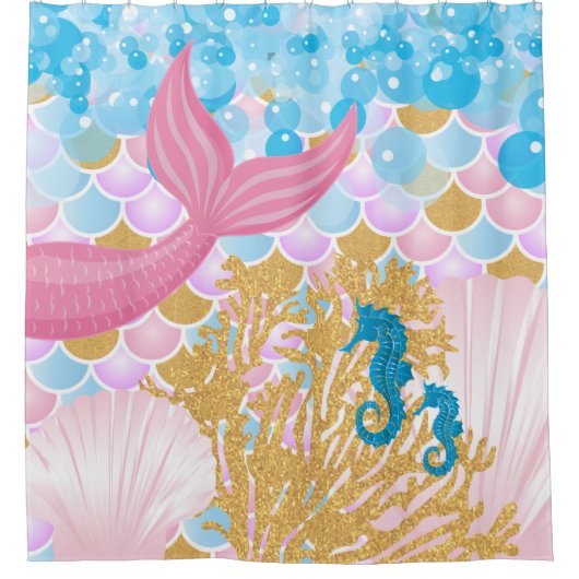 人魚の美しい生活 シャワーカーテン (正面)