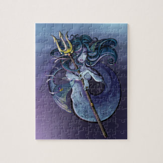 人魚の美しい芸術のイラストレーション ジグソーパズル