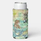 人魚の美しさが波を作る スリム缶クーラー (Seltzer裏面)