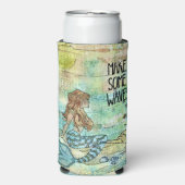 人魚の美しさが波を作る スリム缶クーラー (Seltzer正面)