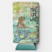 人魚の美しさが波を作る スリム缶クーラー (裏面)