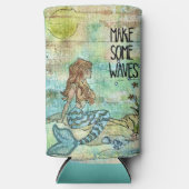 人魚の美しさが波を作る スリム缶クーラー (正面)