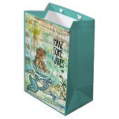 人魚の美しさが波を作る ミディアムペーパーバッグ (裏面アングル)