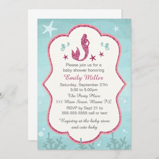 人魚の群れ 招待状 (正面/裏面)