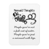 人魚の考え：魚が水から マグネット (縦)