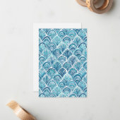 人魚の航海のな魚スケールのメッセージカードのように ノートカード (正面/裏面インサイチュ)