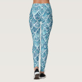 人魚の航海のな魚スケールパターンのように レギンス (裏面)