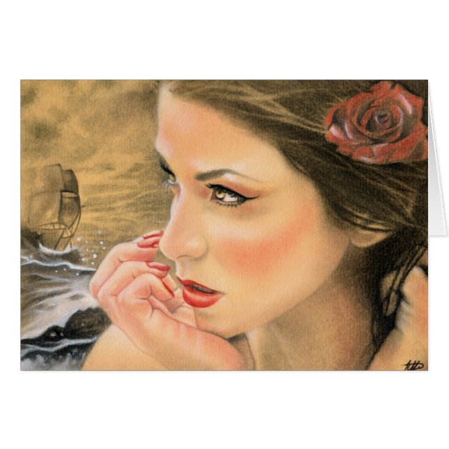 人魚の船カード (正面横)