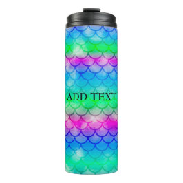 人魚の色の美しいスペクトル熱タム タンブラー