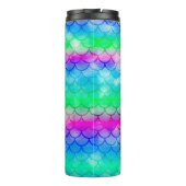 人魚の色の美しいスペクトル熱タム タンブラー (裏面)