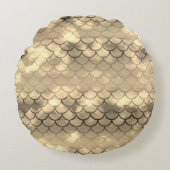 人魚の色の美しいスペクトル ラウンドクッション (正面)