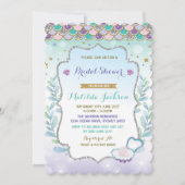 人魚の花嫁のシャワー招待状 ビーチ オーシャンパーティー 招待状 (正面)