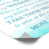 人魚の花嫁のシャワー　ブライドと言ってはいけない結婚式の看板 ポスター (角)