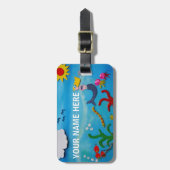 人魚の荷物のラベル ラゲッジタグ (正面縦)