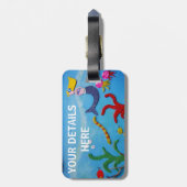 人魚の荷物のラベル ラゲッジタグ (裏面縦)