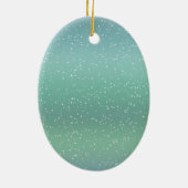 人魚の虹およびイルカのイラストレーションのデザイン セラミックオーナメント (裏面)