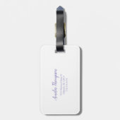 人魚の虹とグラデーション金ゴールド ラゲッジタグ (裏面縦)