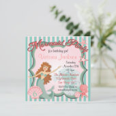 人魚の誕生日のパーティの招待状 招待状 (スタンド正面)