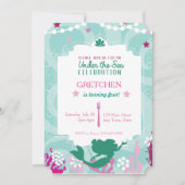 人魚の誕生日のパーティの招待状 招待状 (正面)