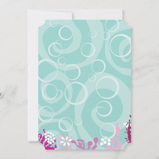 人魚の誕生日のパーティの招待状 招待状 (裏面)