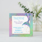 人魚の誕生日のパーティの招待状 招待状 (スタンド正面)