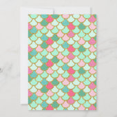 人魚の誕生日のパーティの招待状-金ゴールドのグリッター 招待状 (裏面)