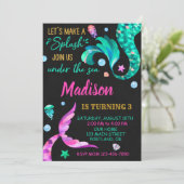 人魚の誕生日の招待ザシー招待状 招待状 (スタンド正面)