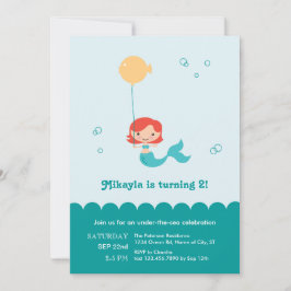 人魚の誕生日の招待状 招待状