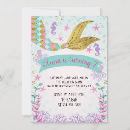 人魚の誕生日の招待状 招待状