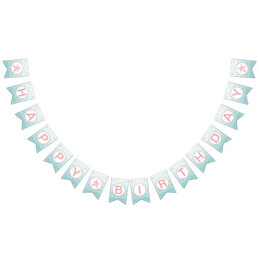 人魚の誕生日の旗 バンティングフラッグ (全)