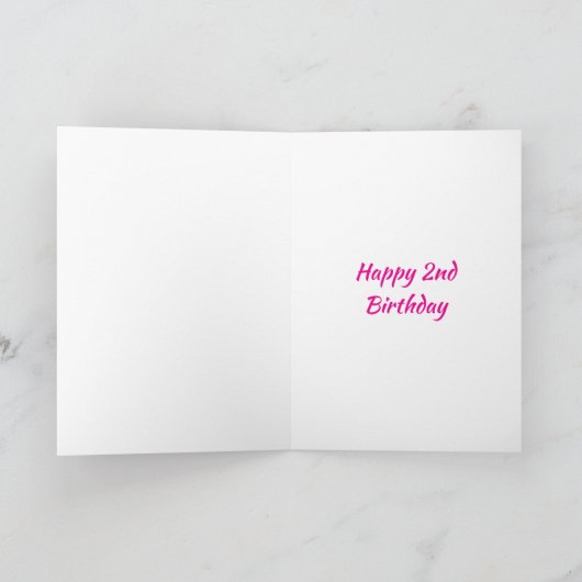 人魚の誕生日カード – 娘の年齢に関係なく カード (内部)