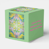 人魚の誕生日パーティーの好意ボックスをパーソナライズ フェイバーボックス (裏面サイド)