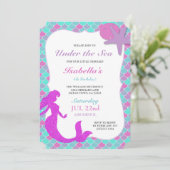 人魚の誕生日パーティーの招待 招待状 (スタンド正面)