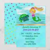 人魚の誕生日パーティーへようこそ 招待状 (正面/裏面)