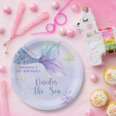 人魚の誕生日パーティーワンダーザシーマーメイド ペーパープレート (パーティー)