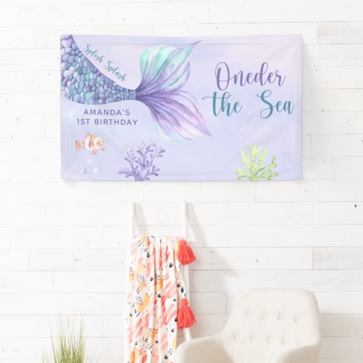 人魚の誕生日パーティーワンダーザシーマーメイド 横断幕 (インサイチュ)