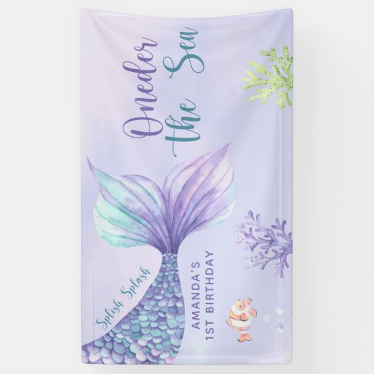 人魚の誕生日パーティーワンダーザシーマーメイド 横断幕 (縦)