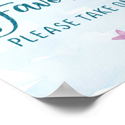 人魚の誕生日パーティー好意サイン ポスター (角)