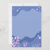 人魚の誕生日パーティー招待状 カスタマイズ可能 招待状 (裏面)