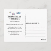 人魚の誕生日パーティー招待状 ポストカード (裏面)